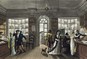 Circulating libraries were often run by booksellers. The first circulating library in England was established about 1730 by Mr. Wright who has a shop in the Strand. A. K. Newman, publisher of the Minerva Press also ran such a circulating library, unsurprisingly well stocked with romance novels of the company's own production. The number of libraries grew and at the turn of the century 1800 their number had swelled to twenty-six. h The average fee schedule was one guinea for the initial subscription and small fee per book. Naturally every self-respecting lending library had The most popular book of the era, Tales of Fashionable Life i by Maria Edgeworth j, published in six volumes between 1809 and 1812, in their catalog.