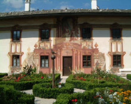 Pilatus Haus, Oberammergau, Bayern, 1774/75 - Lftlmalerei of Air Painting, trompe l'oeil