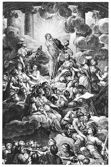Titelpagina Encyclopedie Diderot & D'Almebert, afbeelding door Charles-Nicolas Cochin
