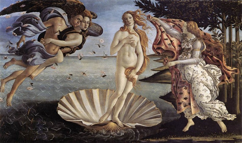 Botticelli -- De geboorte van Venus -- Galleria degli Uffizi, Firenze.