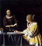 Mistress and Maid.[1] Alternate title(s): Lady with Her Maidservant Holding a Letter. Date ca. 1666-1667, Medium oil on canvas, Dimensions 90.2  78.4 cm (35.51  30.87 in), Current location Frick Collection, New York City
