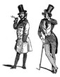 Louis Huart, Physiologie du flneur, Paris, Aubert et Cie, Lavigne, 1841, ill. d'Alophe, Daumier et Maurisset.